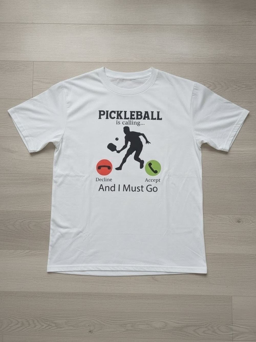 Pickleball Is Calling Graphic Tee - White